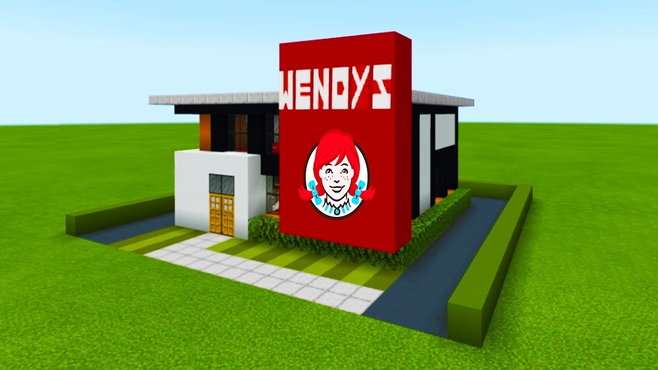 Minecraft Tutorial: How To Make A Wendys (Restaurant) 