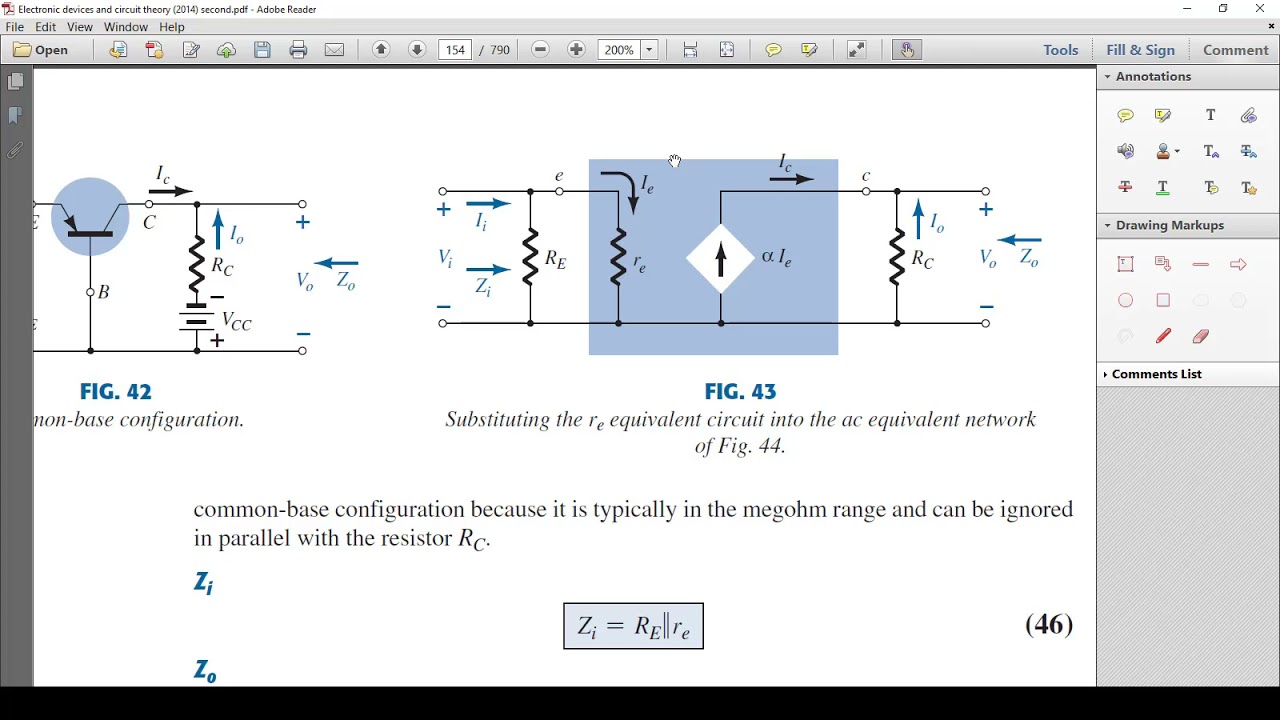 Electronics - AC ANALYSIS common base configuration