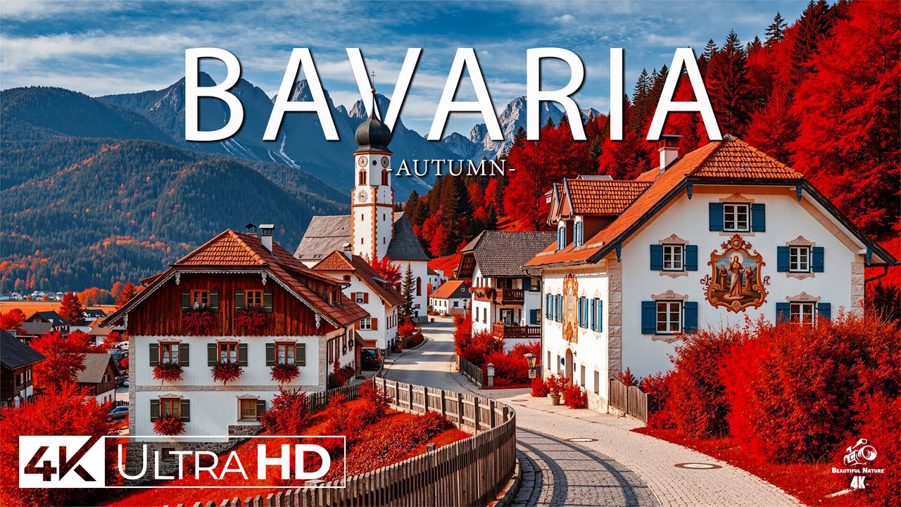 Осень в Баварии 4K UHD 🍂 Альпийские озера, сказочные замки и классическая европейская красота