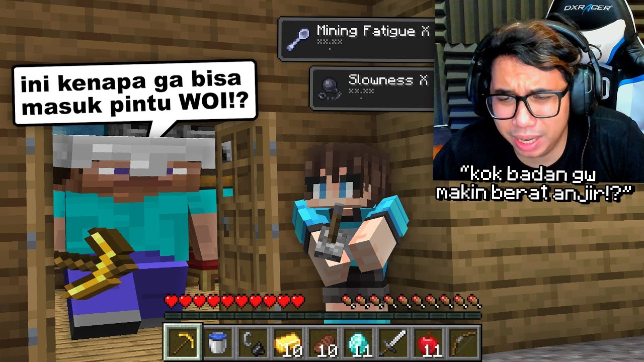 Tanpa Dia Sadari, Aku Bikin Badan Teman Ku Makin GENDUT Di Minecraft ..