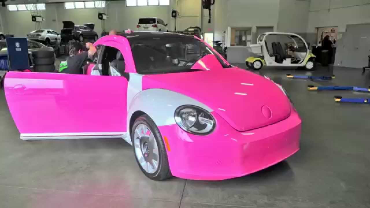 Timelapse: Custom Pink wrap of VW Beetle @ Pacific Volkswagen now for sale