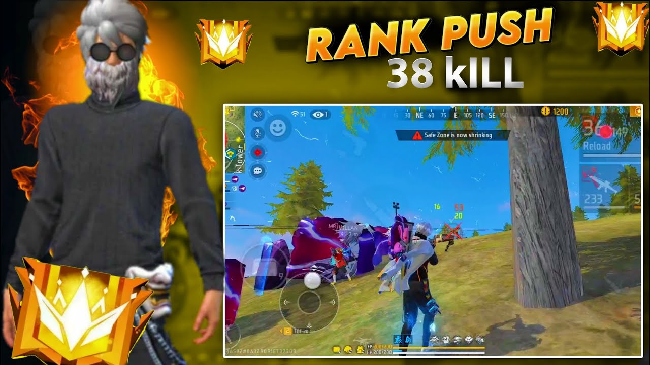 XM8+MP40 💪90% Headshot 🎯38 kill⚡| With Squad Full Gameplay | Mobile 📱 Free Fire