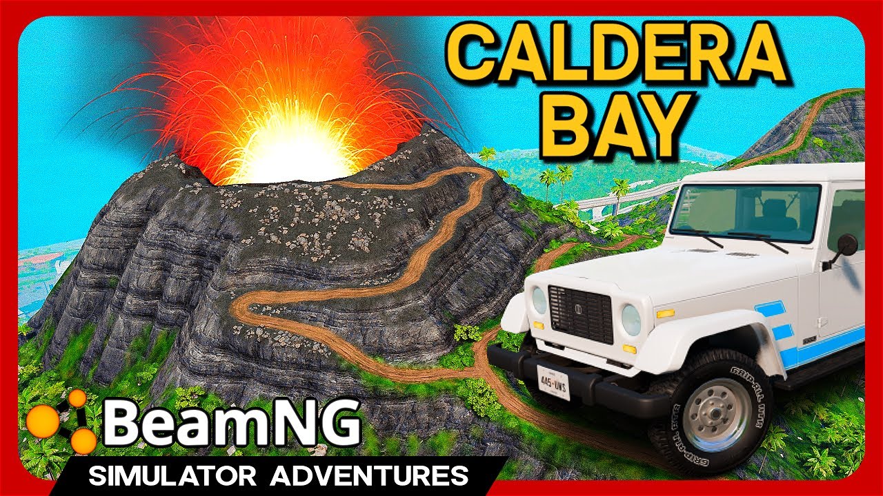 VOLCANIC Island With A Twist! - BeamNG Caldera Bay