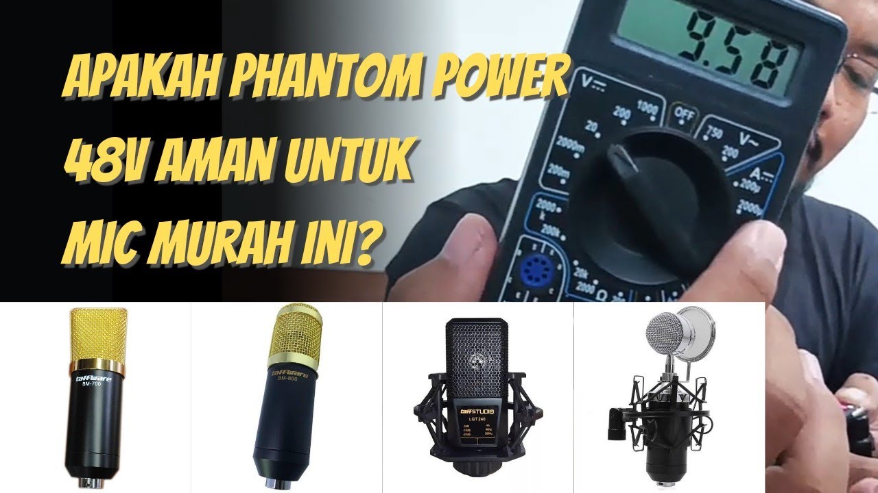 Tegangan Phantom Power Yang Aman Untuk Mic Condenser BM800 BM700 BM8000 dan LGT240