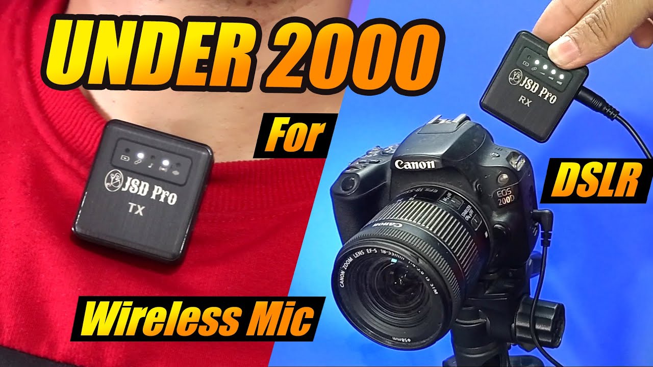 Best wireless mic for DSLR under 2000 in India | Budget wireless mic | Cheap wireless mic for Dslr