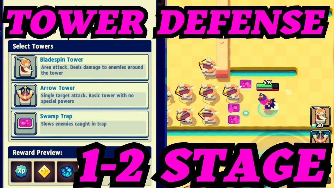 ARCHERO: FIRST LOOK TOWER DEFENSE! CLEAN 1-2 STAGE!