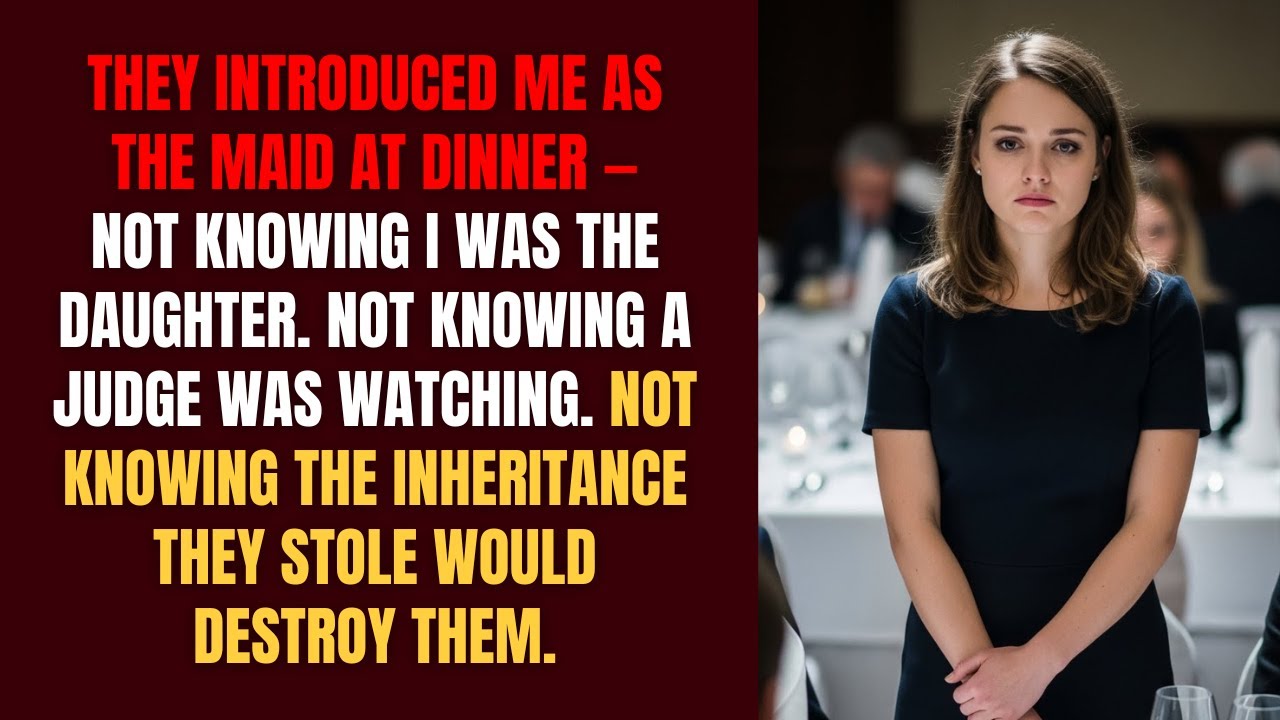 At an elegant dinner, they introduced me as the maid — not knowing a judge was at the table