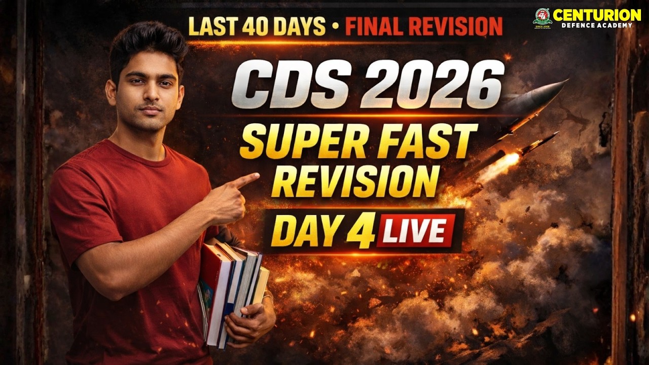 🚨CDS 2026 Last 40 Days Revision Marathon | Day 1 LIVE | Maths + English Rapid Revision🚨