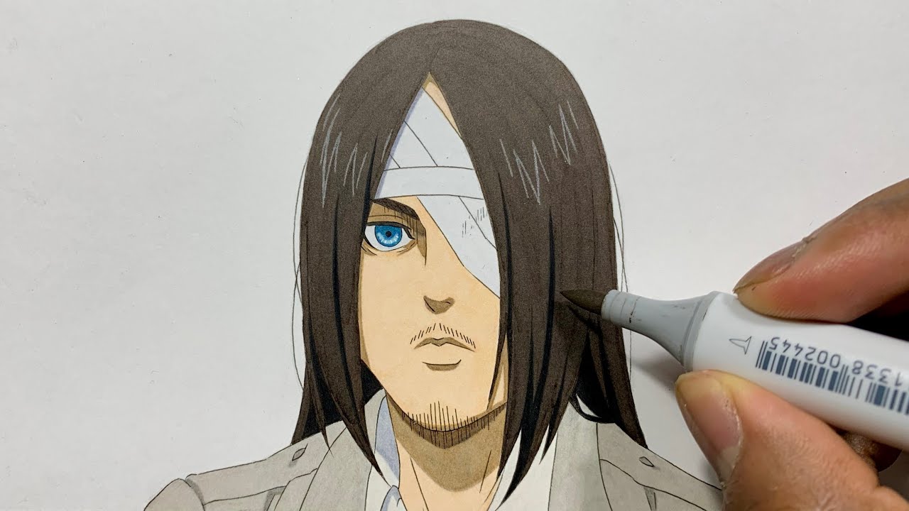 How to Draw Eren Yeager Easy - Attack on Titan Season 4 (Shingeki no Kyojin / 進撃の巨人 )