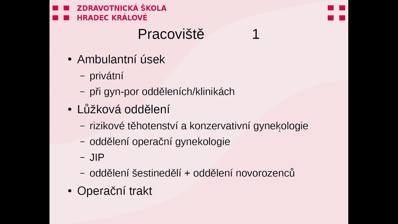 Gynekologie a porodnictví - členění, terminologie, diagnostika, gynekologické zákroky