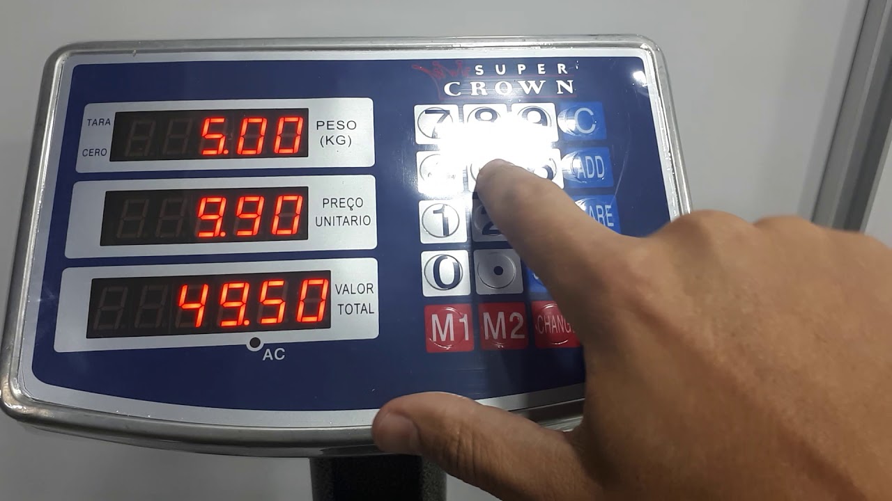 Balança de Plataforma Super Crown 100kg, 150kg, 300kg, 600kg, como usar funções e especificações