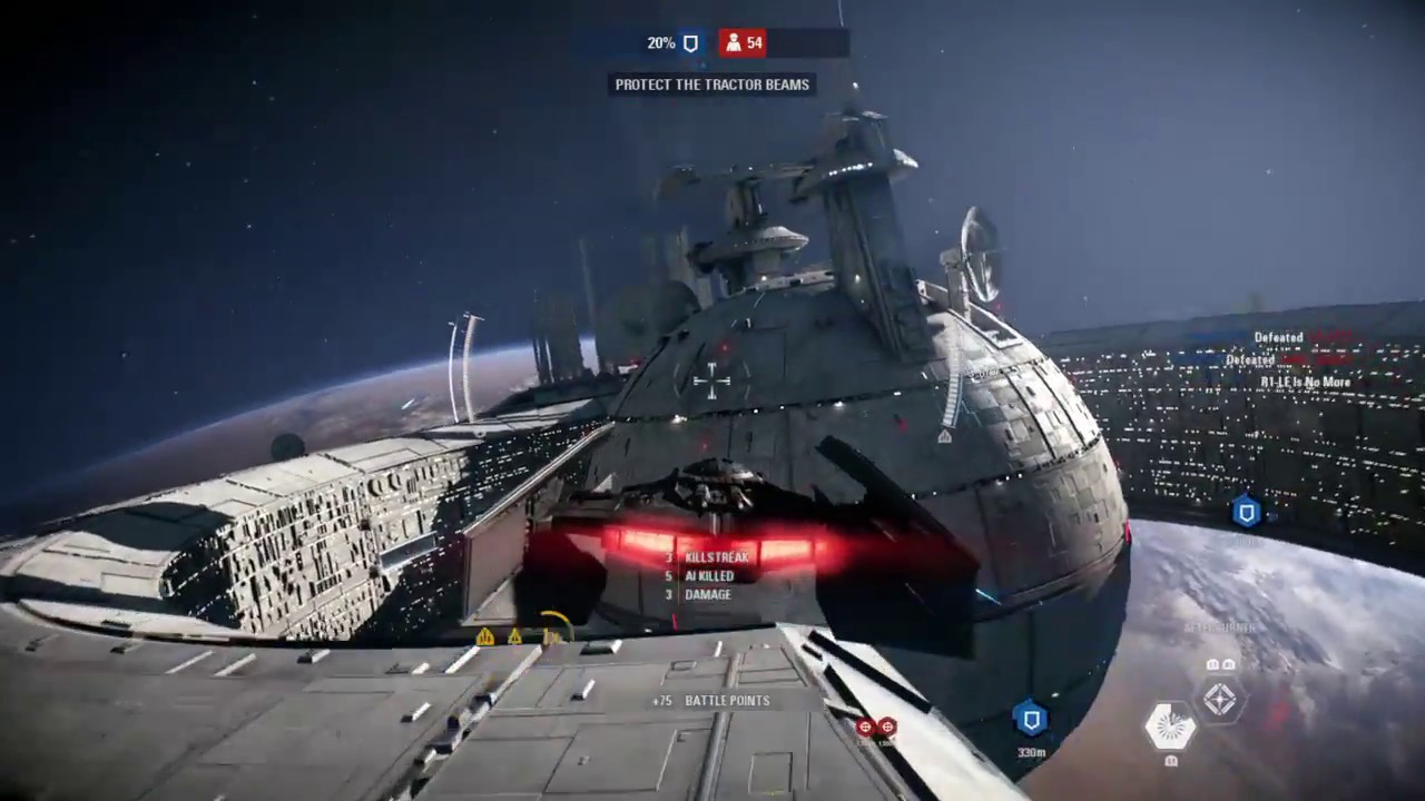 STAR WARS Battlefront II Kylo Ren's Tie Silencer Gameplay In Starfighter Assault