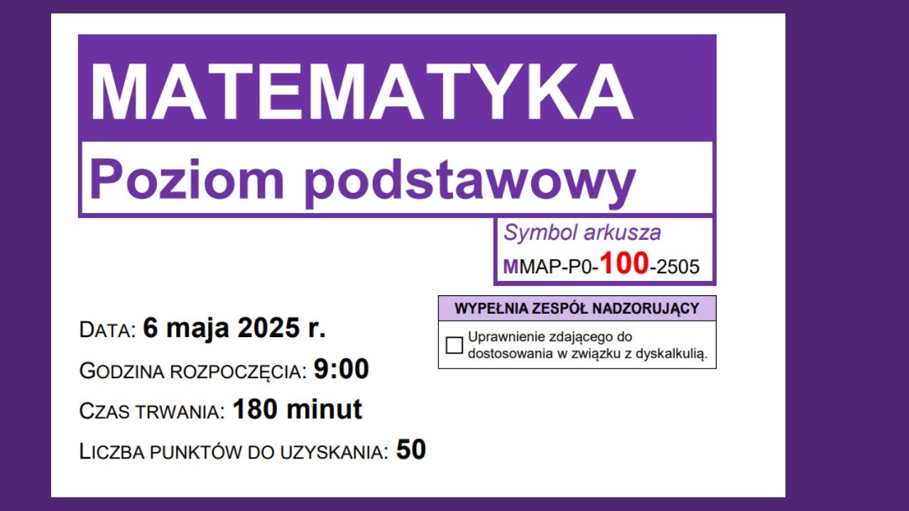 Zadanie 12 CKE 2025 Maj Matura Podstawowa | Wyznacz wzór funkcji f w postaci kanonicznej