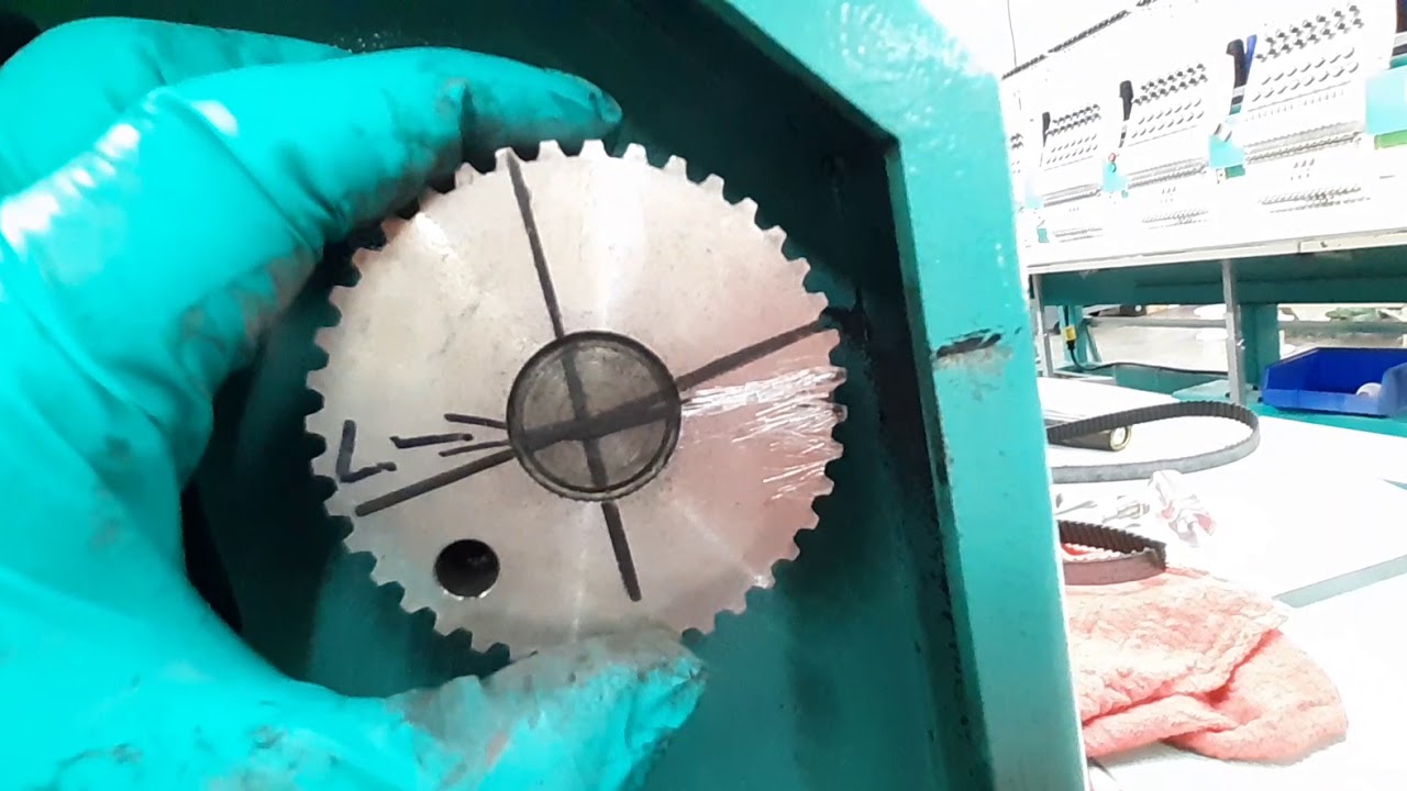 Como cambiar banda o correa de tiempo en maquina tajima