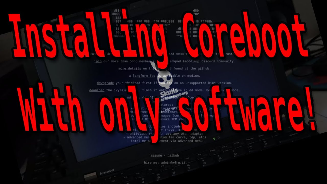 Installing coreboot(skulls) with only software, 1vyrain!