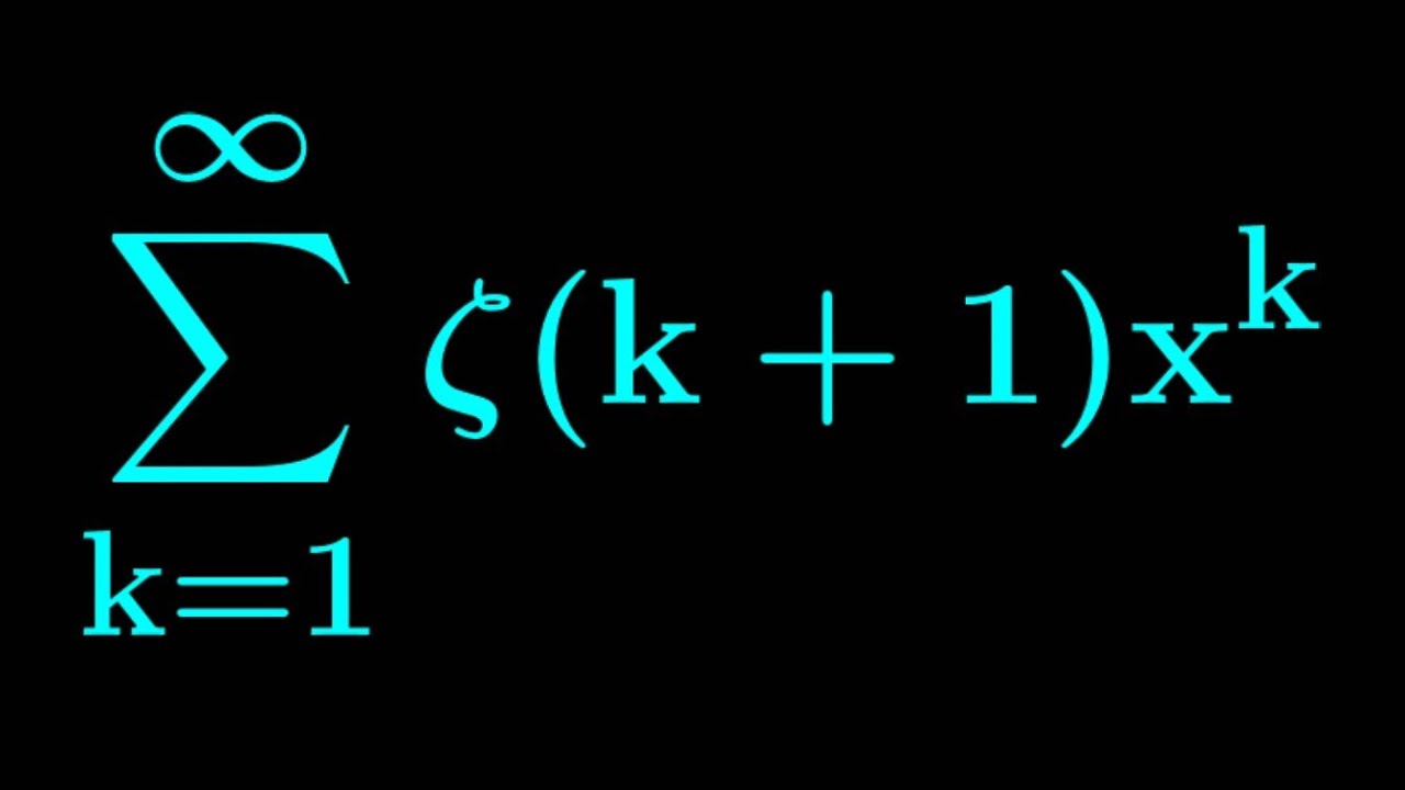A MARVELOUS INFINITE SERIES