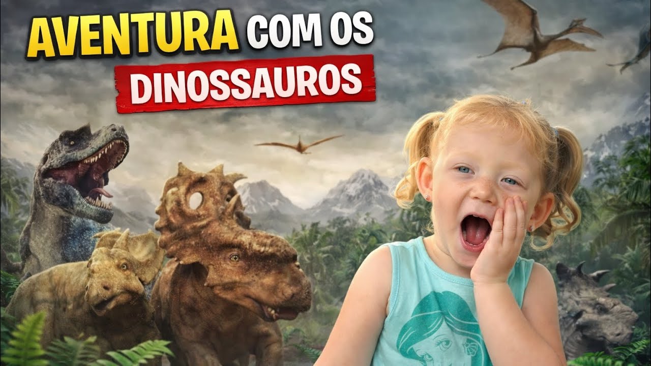 🦕 Hinatinha e Ben na Aventura com os Dinossauros! 🦖 #dinosaur #vidareal #video 
