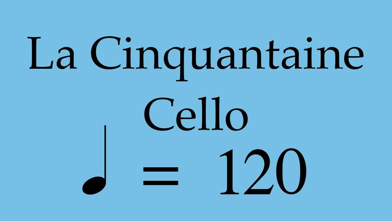 Suzuki Cello Book 3 | La Cinquantaine | Piano Accompaniment | 120 BPM