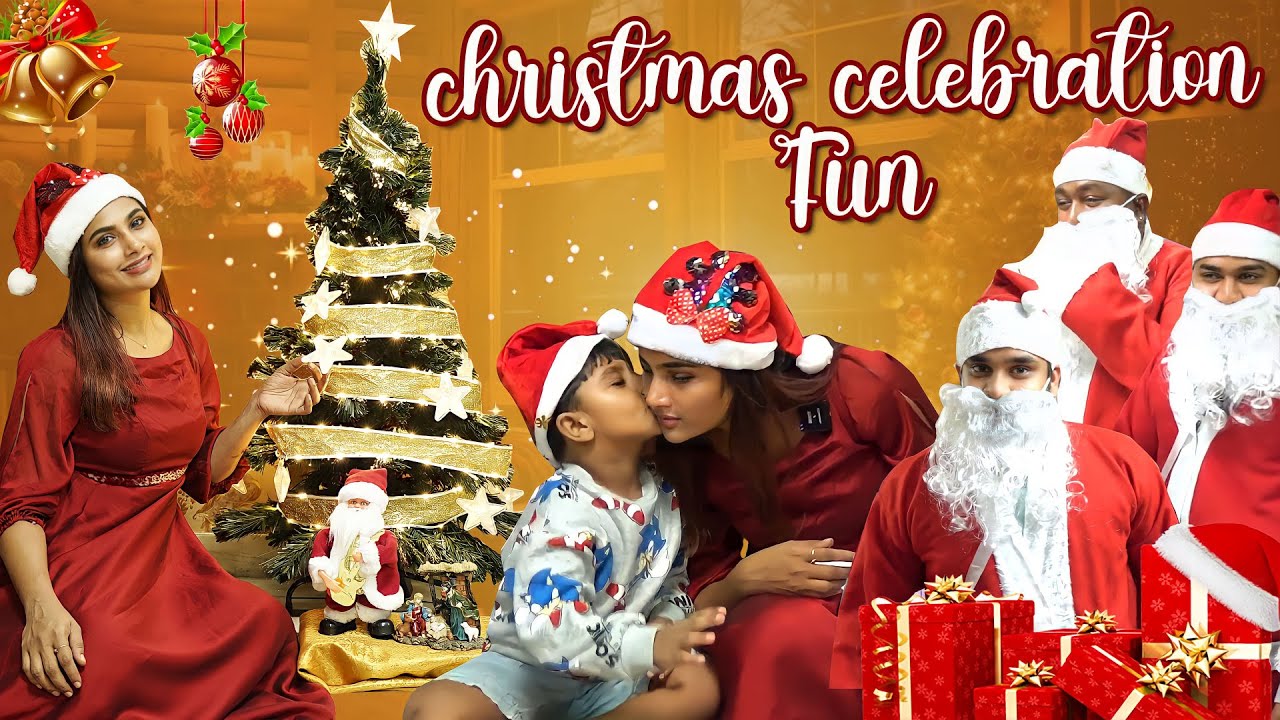 எங்க வீட்ல Christmas Celebration🎄Santa Claus & Biriyani Fun🎄🔥 | Myna Wings