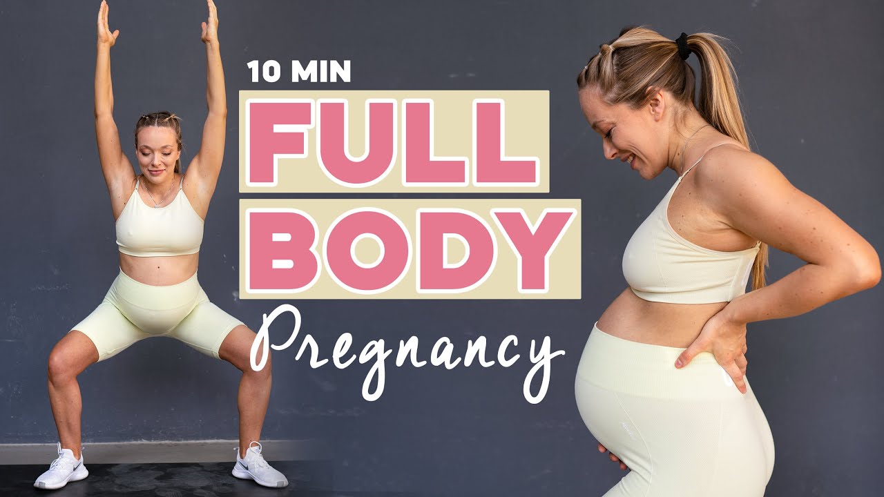 10 MIN Ganzkörper Training FÜR SCHWANGERE / No Equipment / Full Body Pregnancy Workout