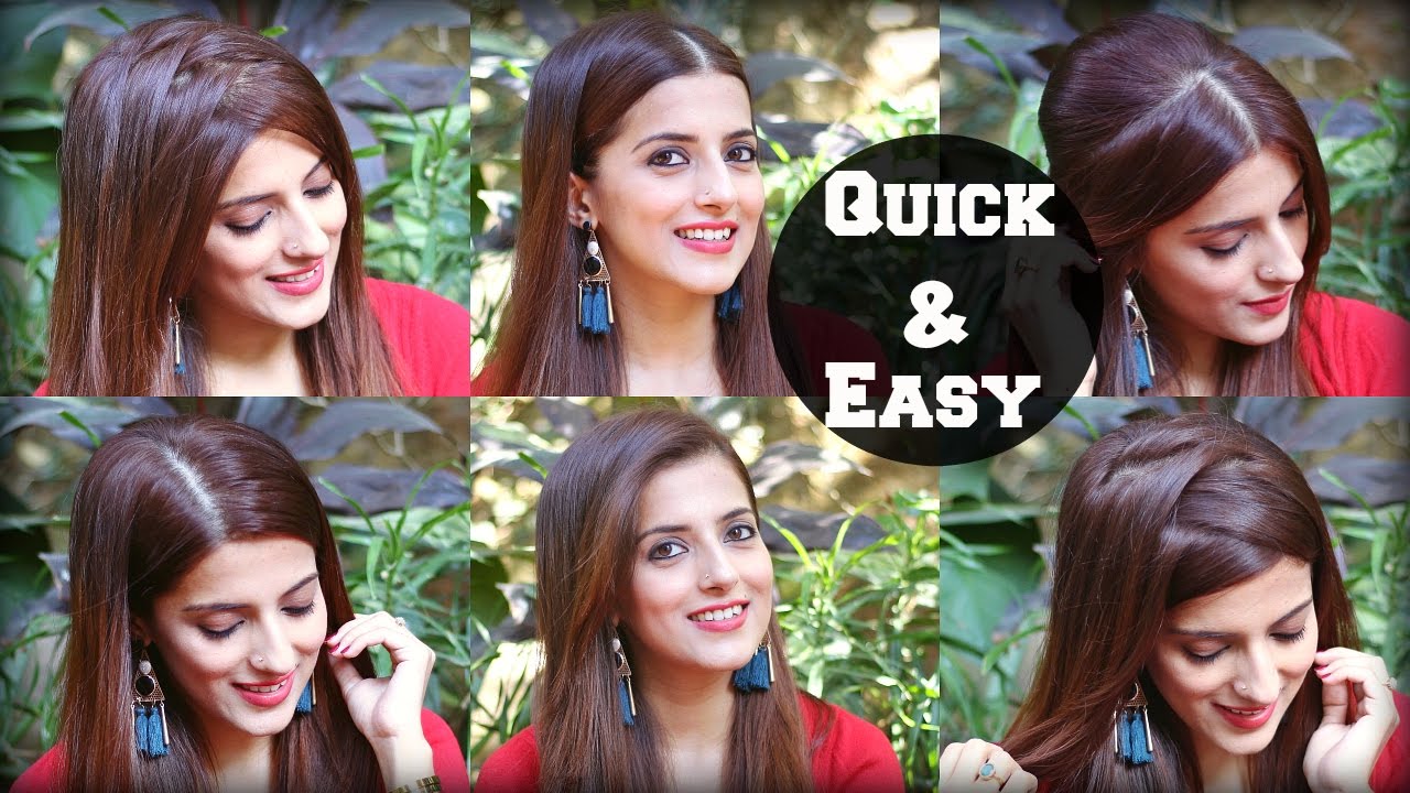 6 Different Ways To Part Your Hair For School, College, Work / Quick & Easy Everyday Hairstyles