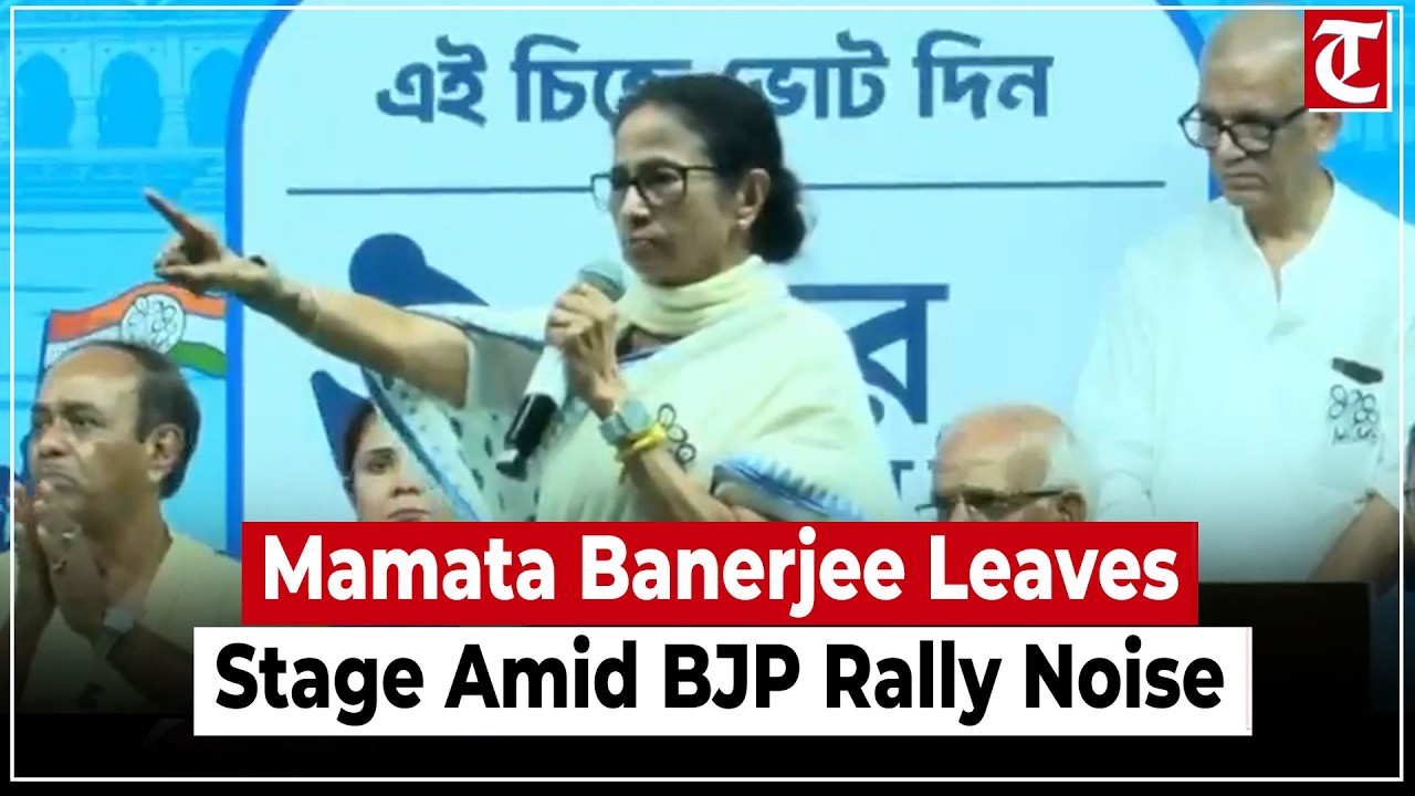 Mamata Banerjee walks off stage over BJP rally noise near her event in West Bengal