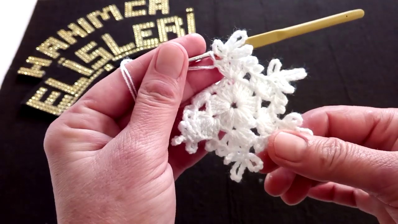 98- Kar tanesi motif yapılışı 1.