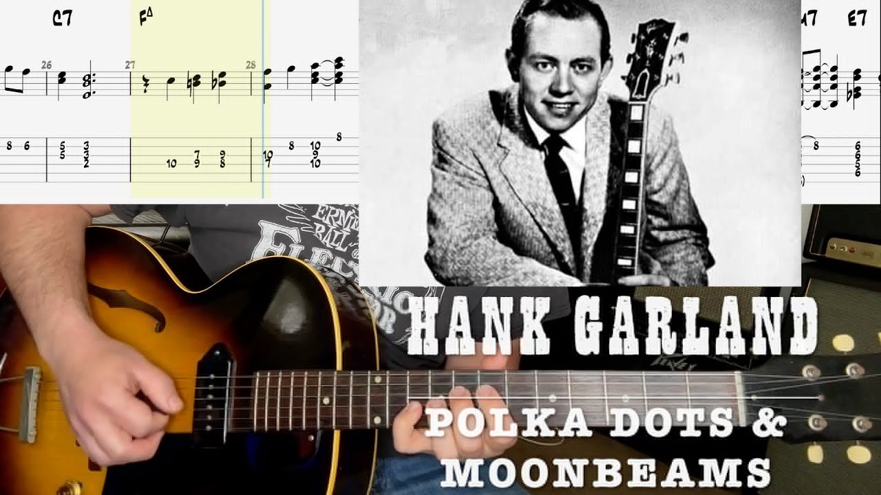 Hank Garland - Polka Dots And Moonbeams (Transcription, Tabs, Backing track)