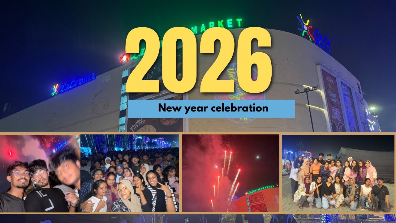 New year 2026 Celebration 🎉 | LULU MALL TVM | firework 🎆 #newyear2026 #minivlog #funny #extrovert 