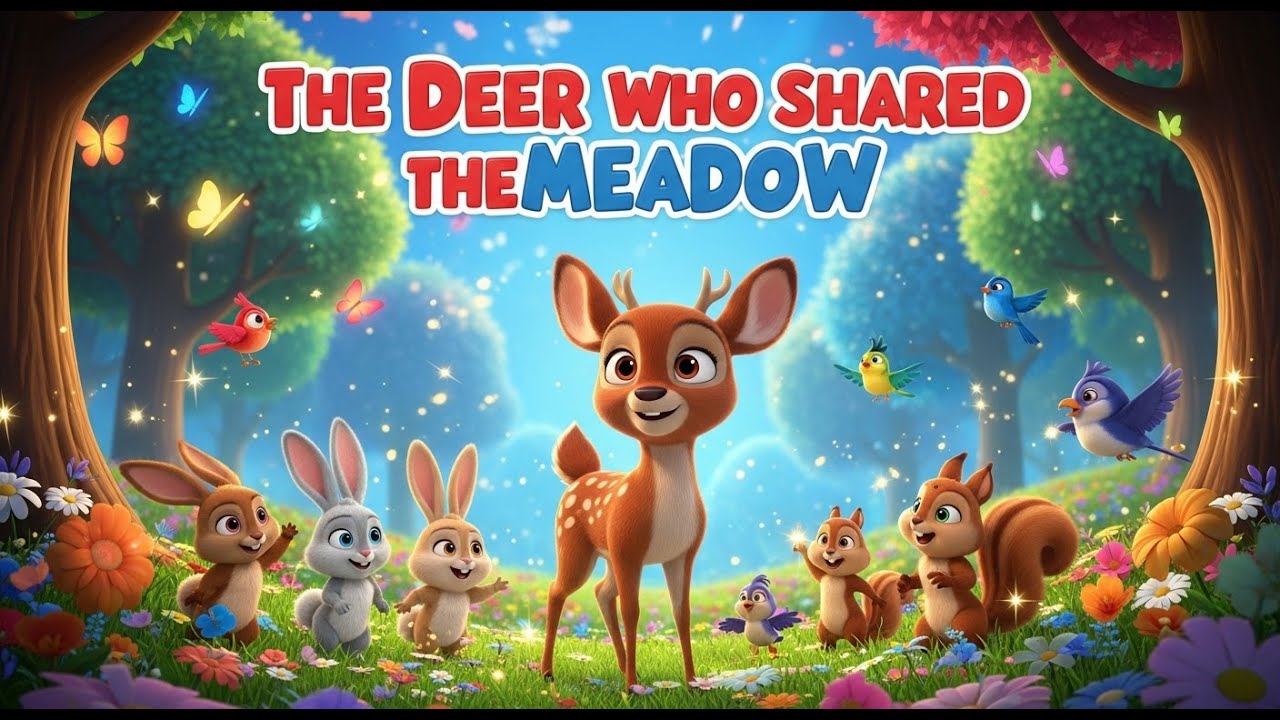 The Deer Who Shared the Meadow 🦌🌿 | Moral Story for Kids 