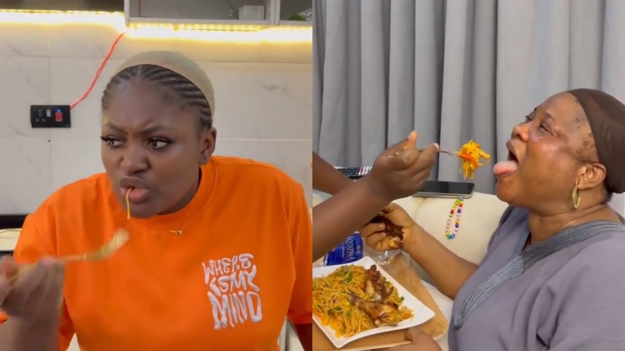 Мама мальчика-цветочника забавно отреагировала на еду, которую ей подала Грейс.