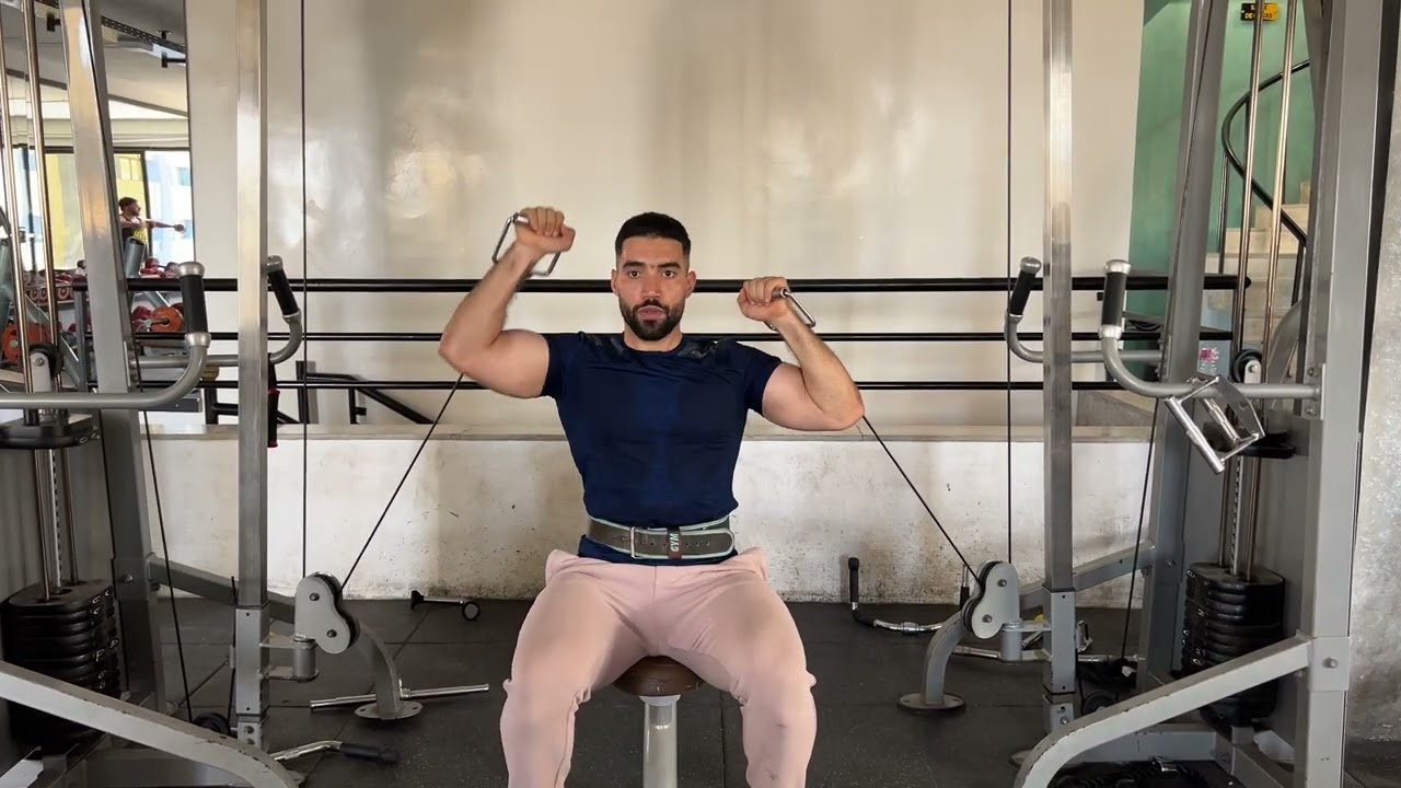 Cable Seated Alternating Shoulder Press | Exercise Demo | Male
