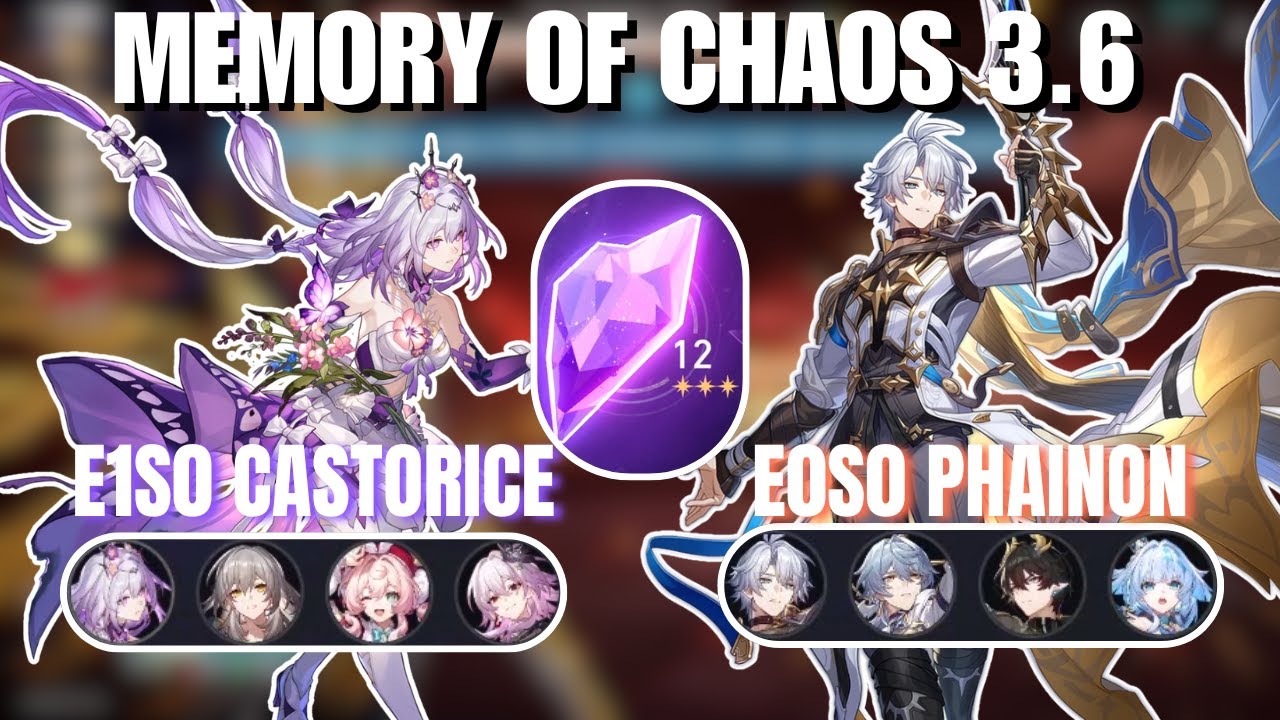 E1S0 Castorice & E0S0 Phainon Clear Memory of Chaos 3.6 - Honkai: Star Rail