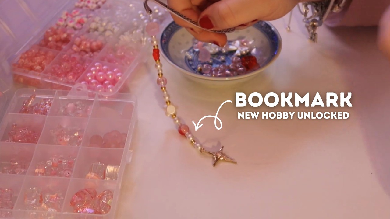 I Tried Making a Beaded Bookmark   Hobby Vlog