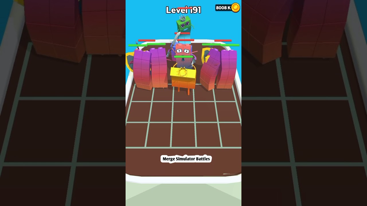 Merge Number Block ' Number Cube '   Merge Simulator Battles  191 Lvl  #shorts