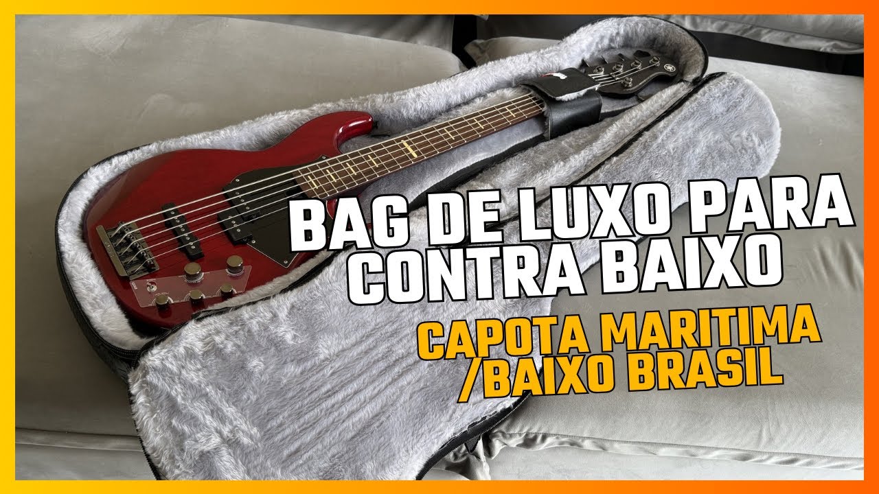 Bag de luxo para contra baixo elétrico baixo brasil com acabamento em capota marítima e veludo