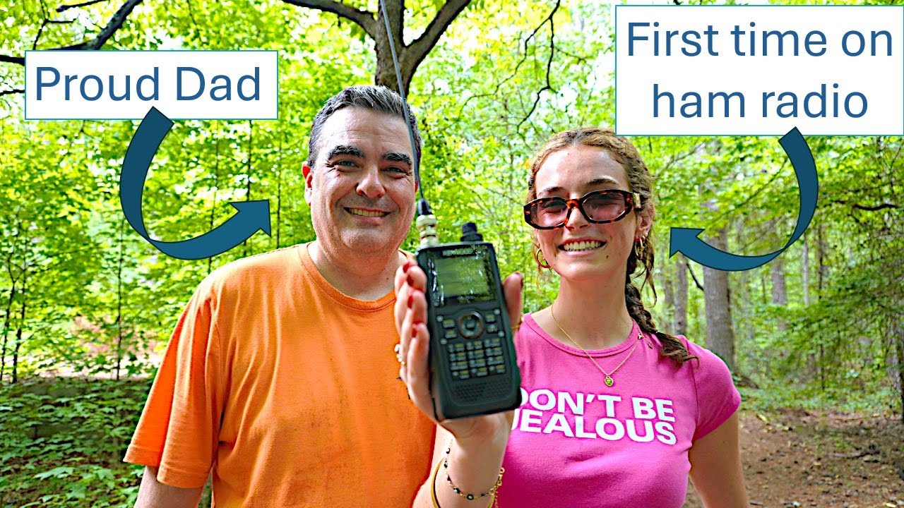 My Daughter's first 2 meter ham radio experience!