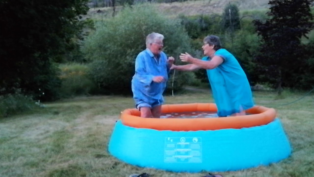 What we do on a hot day....have some pool fun