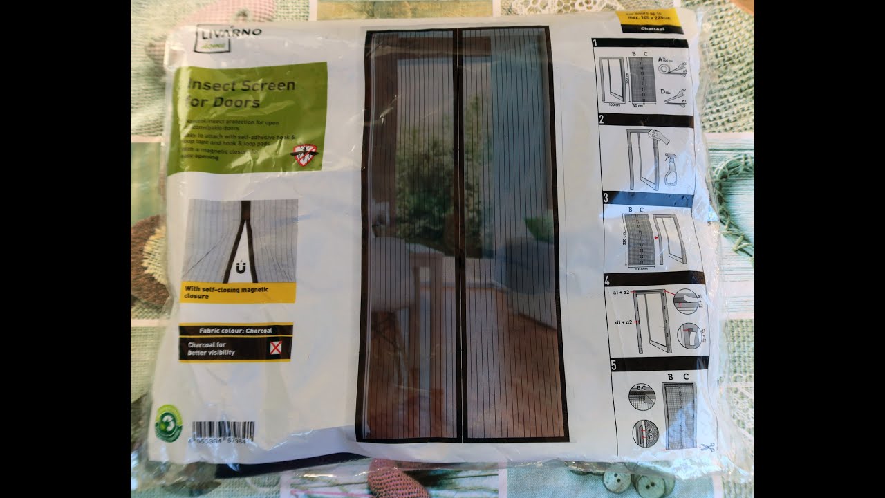 Livarno Home Insect Screen with Magnets from Lidl. How to assemble.   Goodbye to Mosquitos.