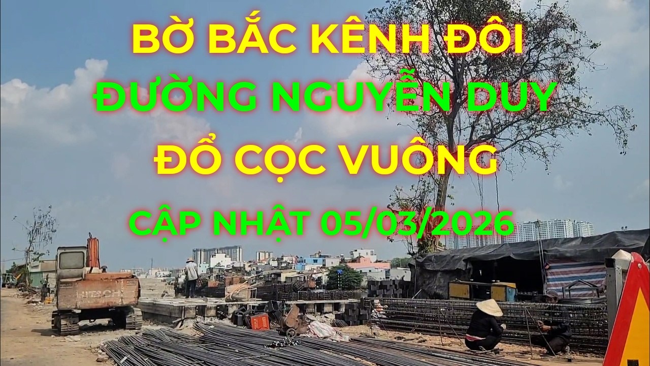 Dỡ nhà đóng cọc đổ cọc vuông đường Nguyễn Duy Bờ Bắc Kênh Đôi Quận 8 cũ