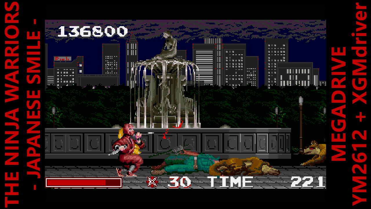[BGM] THE NINJA WARRIORS - JAPANESE SMILE - [MEGADRIVE XGM driver](not MEGA-CD)