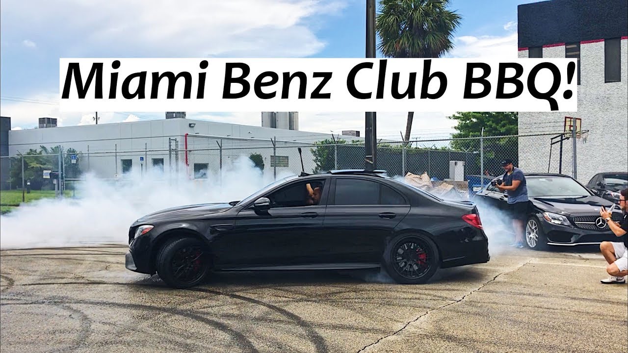 Miami Benz Club BBQ & Photoshoot Day! * Crazy Brabus 700 Donuts!