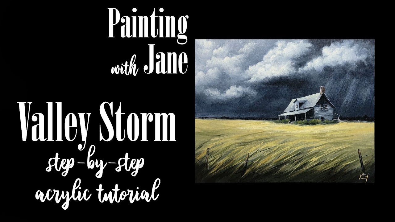 Valley Storm - Step by Step Acrylic Painting on Canvas