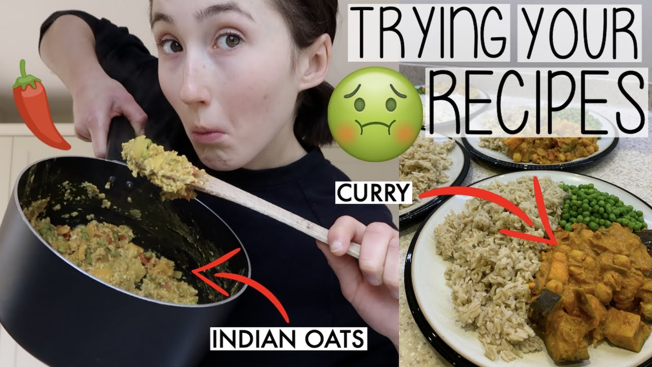 WHAT I EAT IN A DAY VLOG (FT. FAMILY CURRY NIGHT) | TRYING MY FOLLOWERS VEGAN RECIPES FOR 24 HOURS