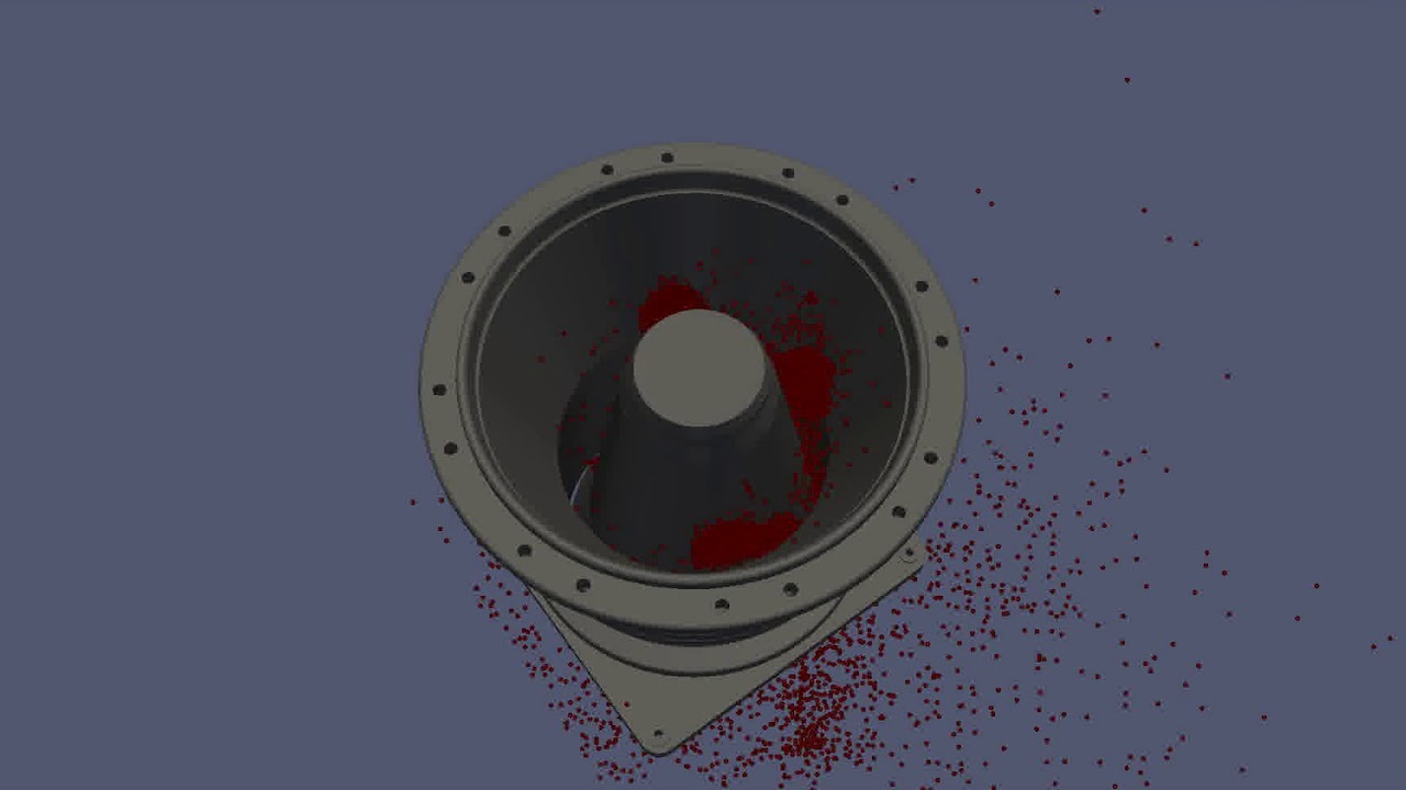 TEST of DEM Simulation of a Crusher including material fracture with LIGGGHTS
