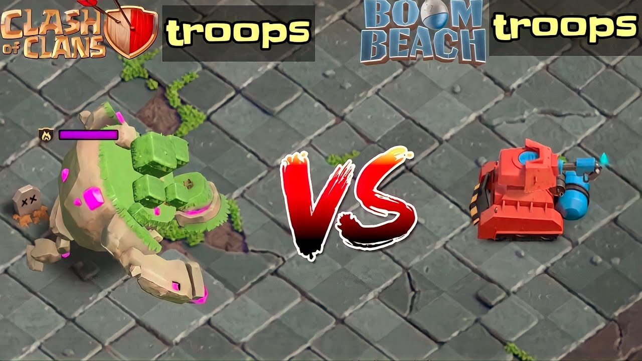 Clash of Clans VS Boom Beach troops #clashofclans #boombeach #crazygamer