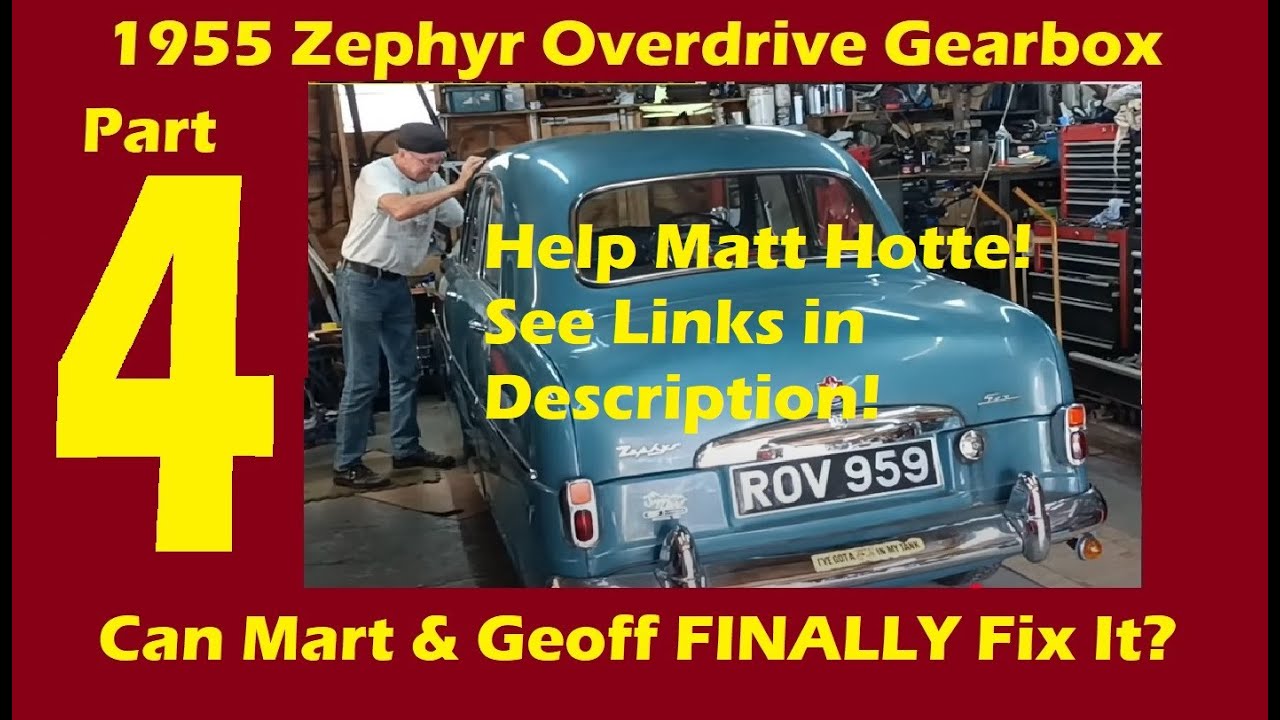 Geoff's '55 Zephyr Part 4! OD Gearbox comes out again! We Fix it, Fit it and go for a Drive!