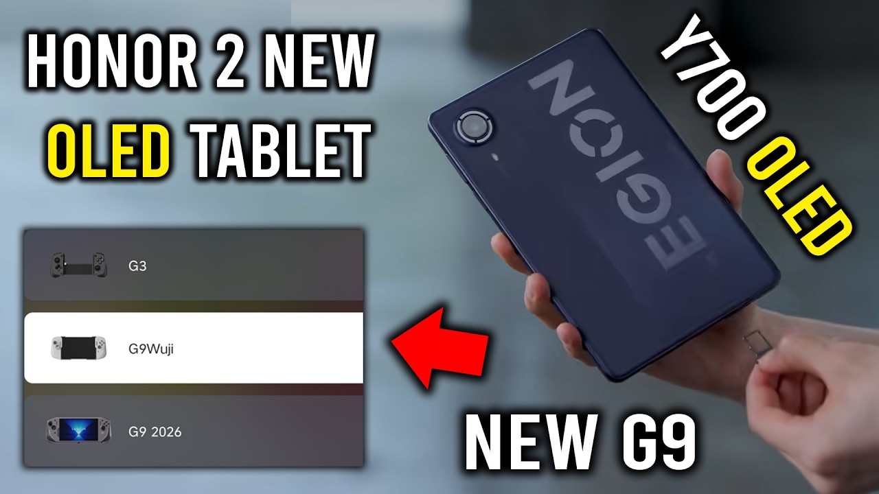 Legion Y700 OLED + утечка нового контроллера G9 и 2 новых компактных OLED-планшета Honor уже в пути