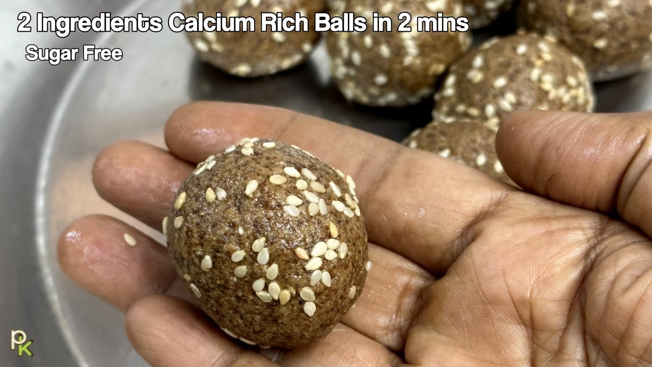 2 Ingredients Calcium Rich Sesame Seed Laddu in 2 Mins