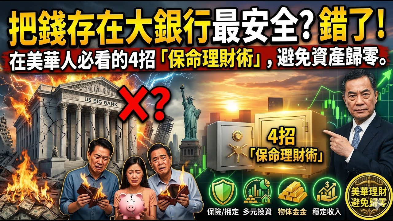 把錢存在大銀行最安全？錯了！在美華人必看的4招「保命理財術」，避免資產歸零。